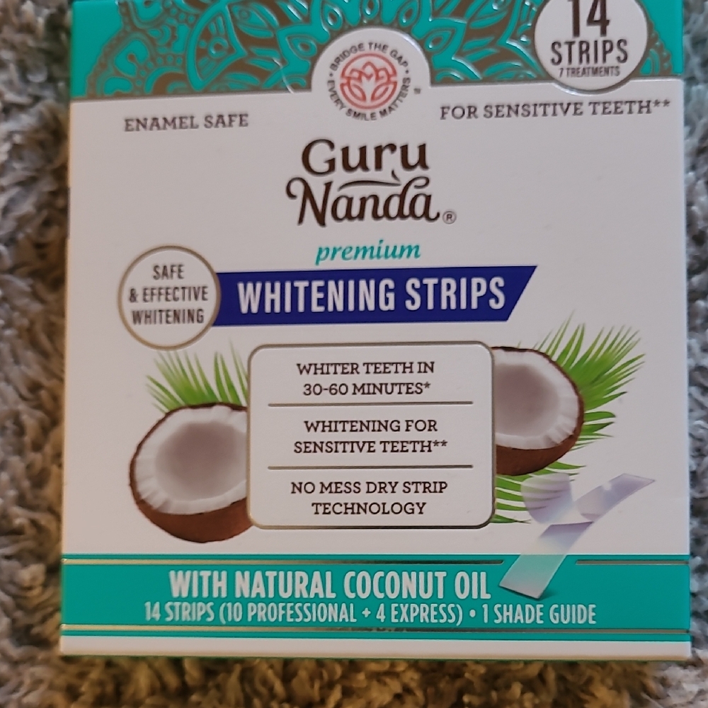 Premium Whitening Strips with Natural Coconut Oil